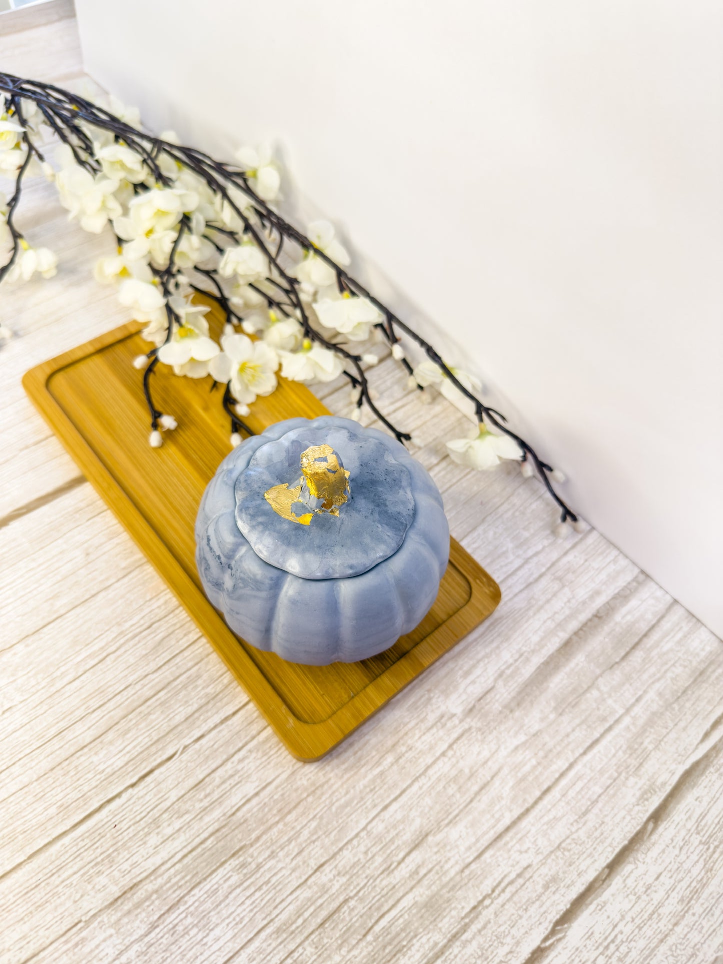 Pumpkin Shaped Gypsum Candle