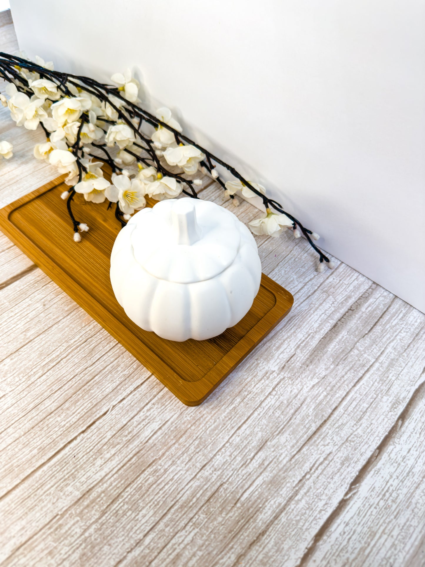 Pumpkin Shaped Gypsum Candle