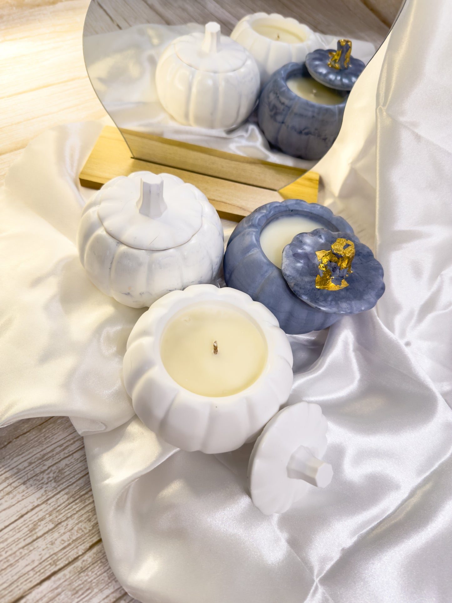 Pumpkin Shaped Gypsum Candle