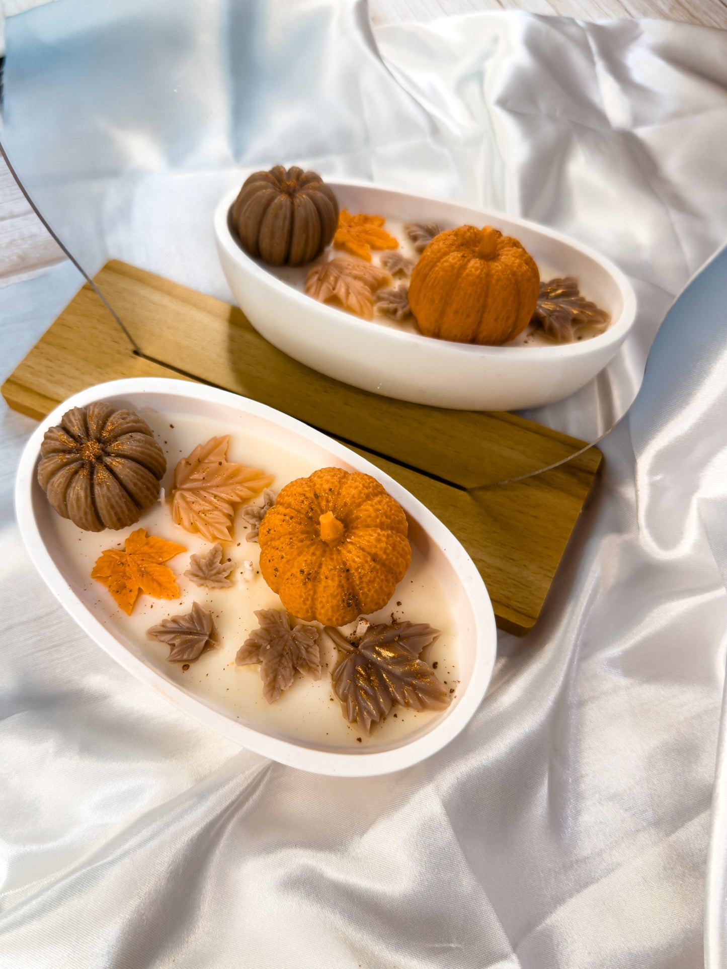 Pumpkin Decor Candle in Gypsum Container