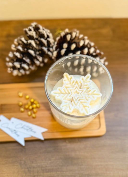 Snowflake Candle - Glass