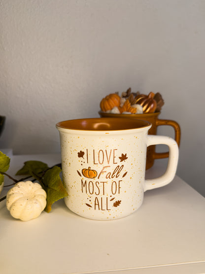 Warm & Cozy Fall Mug Candle – Reusable Autumn Gift