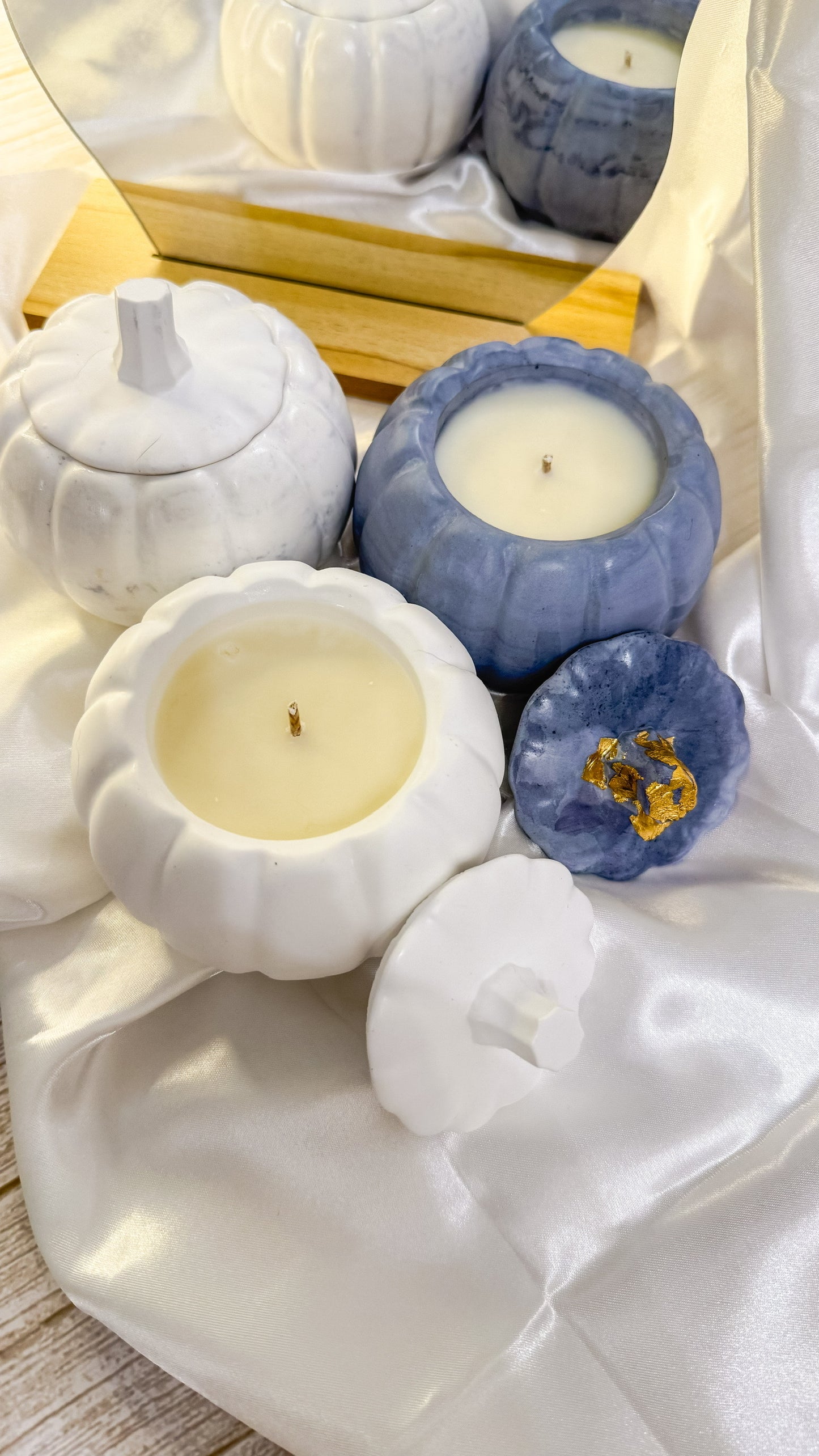 Pumpkin Shaped Gypsum Candle