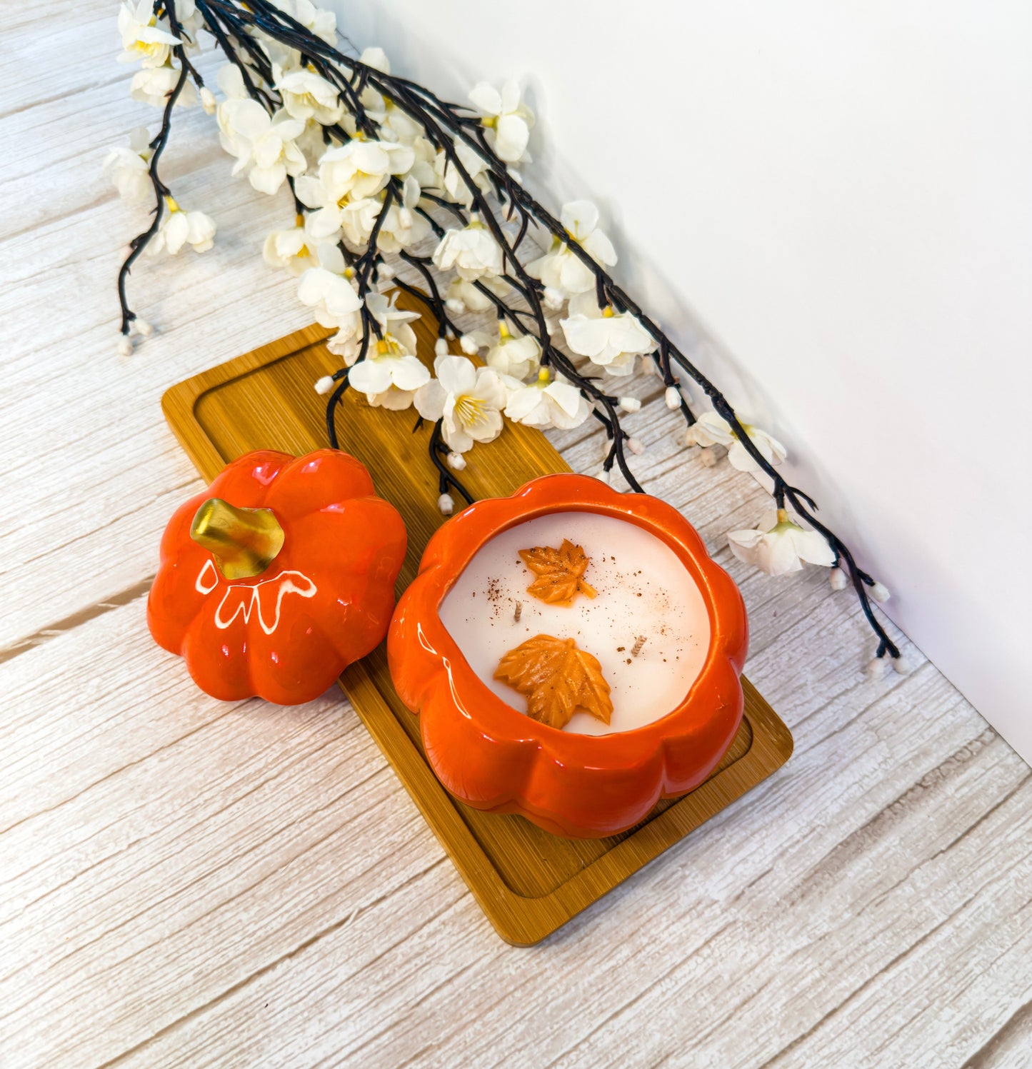 Ceramic Pumpkin Candle