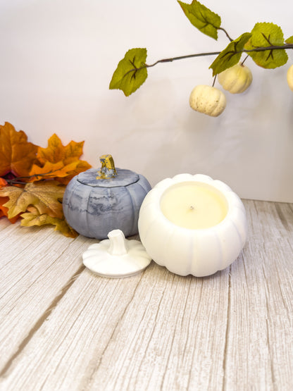 Pumpkin Shaped Gypsum Candle