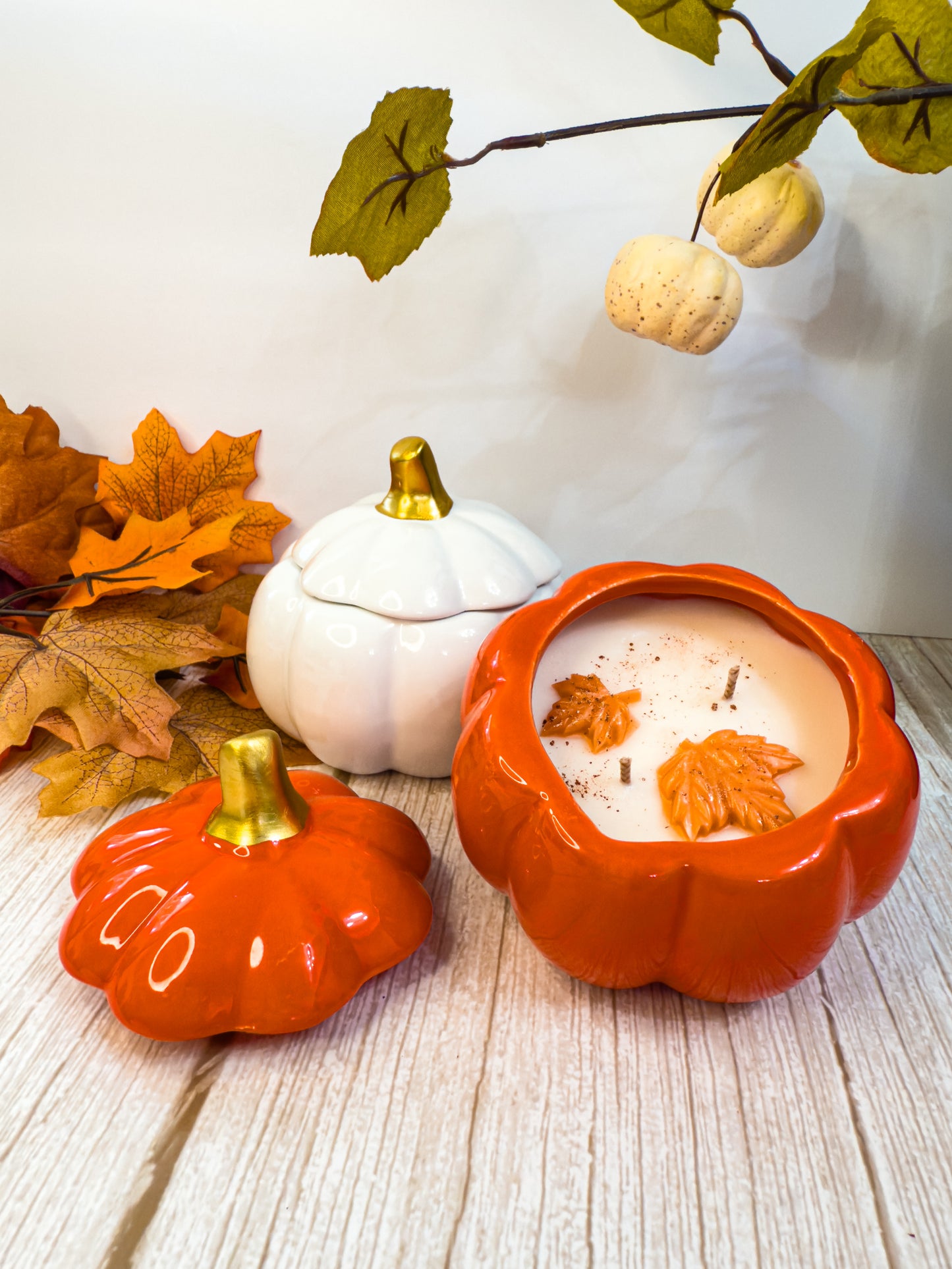 Ceramic Pumpkin Candle