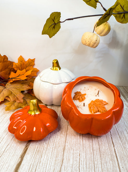 Ceramic Pumpkin Candle