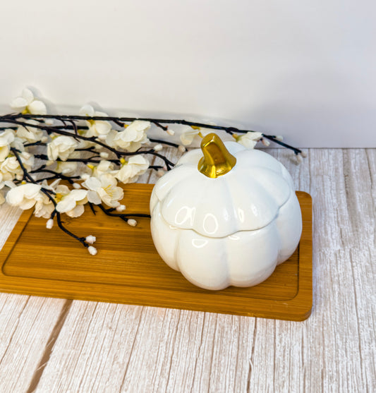 Ceramic Pumpkin Candle